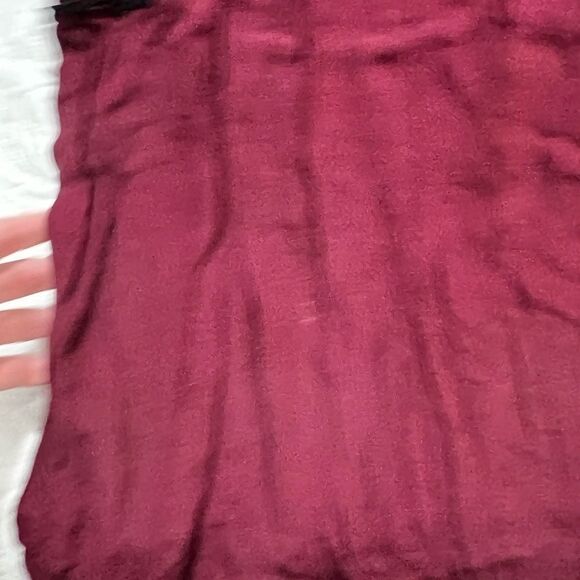 Anthropologie Maeve Boho Burgundy Galan Tassel Shirt Dress large - Picture 11 of 14